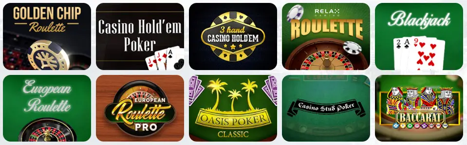 Jeux de table au WONACO CASINO