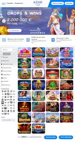 l'application et interface WONACO CASINO