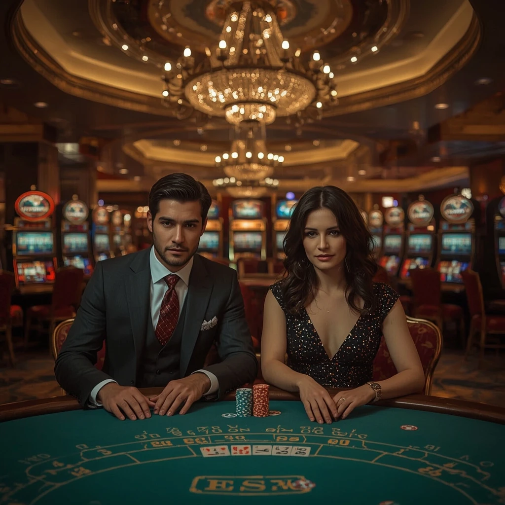 Deux joueurs de poker au Wonaco Casino